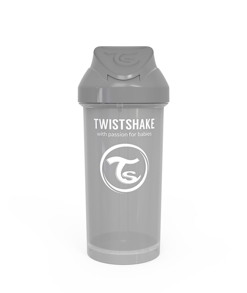 Twistshake κύπελλο straw cup 360ml 6+μηνών pastel grey - Twistshake