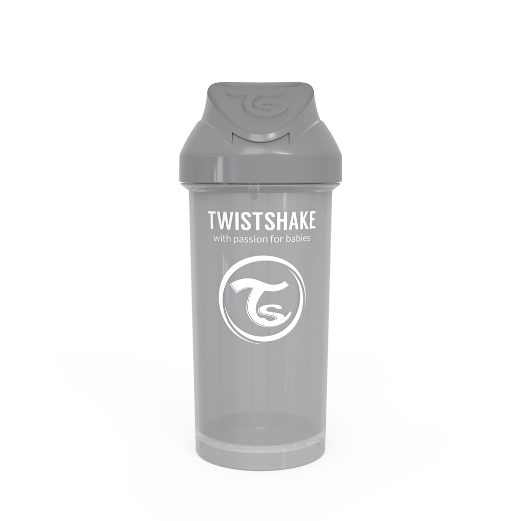 Twistshake κύπελλο straw cup 360ml 6+μηνών pastel grey - Twistshake