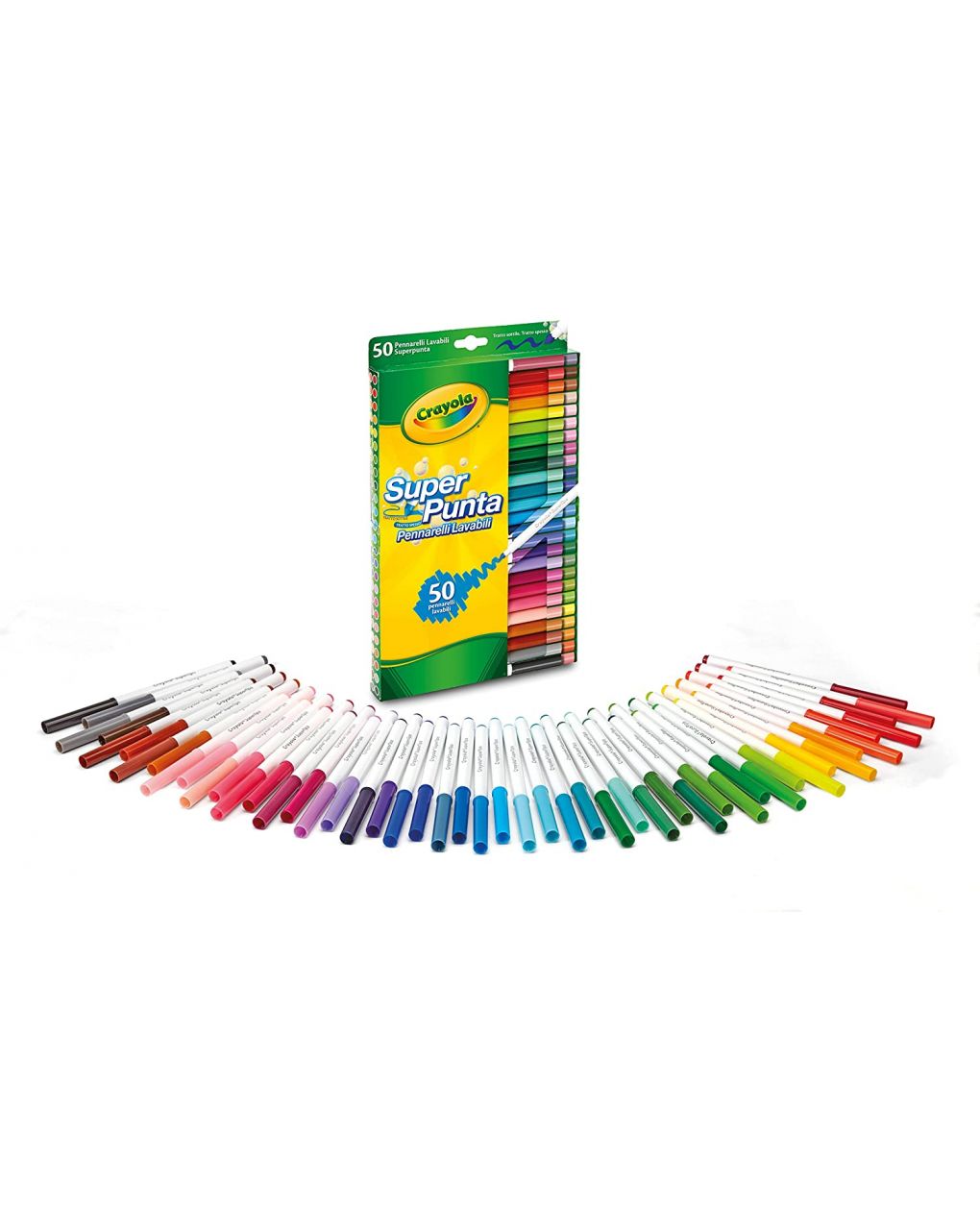 Crayola - 50 μαρκαδόροι superpunta πλενόμενοι - Crayola