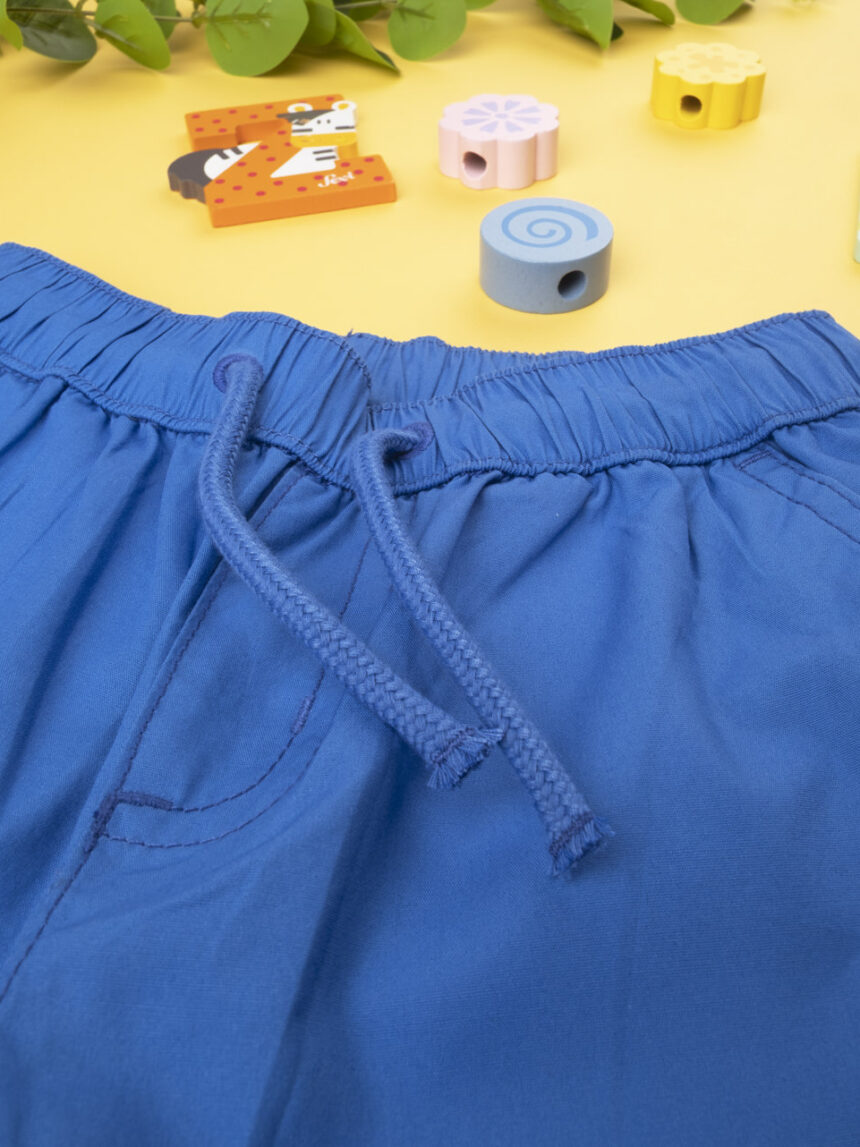 παιδικό παντελόνι ποπλίνα μπλε για αγόρι - Prénatal