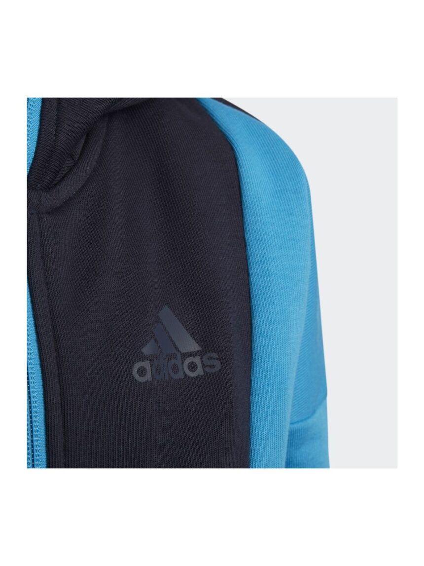 Adidas ζακέτα φόρμας aeroready badge of sport μπλε για αγόρι h40258 - Adidas