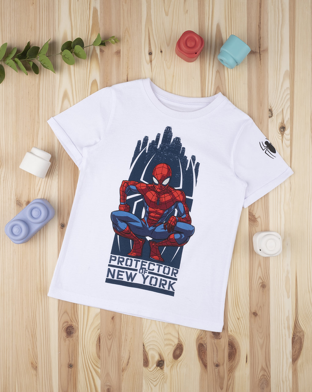 παιδικό t-shirt λευκό με τον spiderman για αγόρι - Prénatal