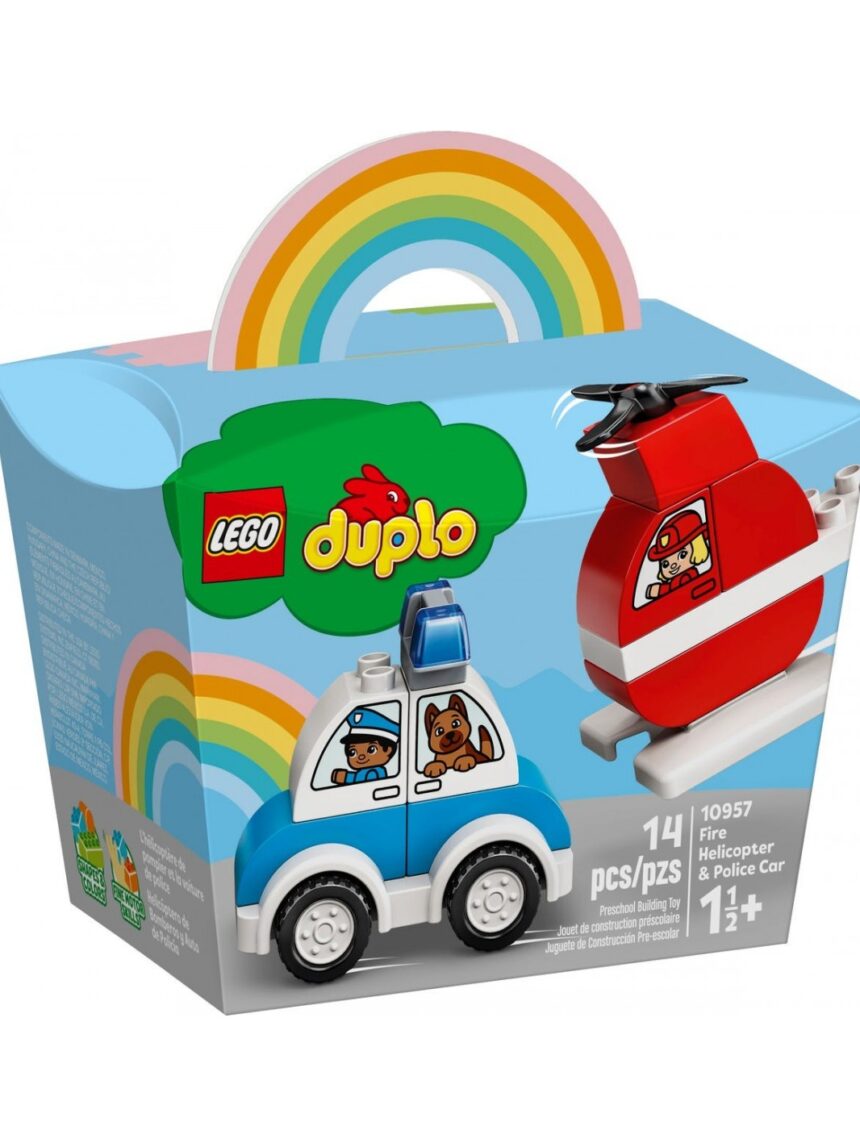 Lego duplo fire helicopter and police car πυροσβεστικό ελικόπτερο και περιπολικό 10957 - LEGO DUPLO