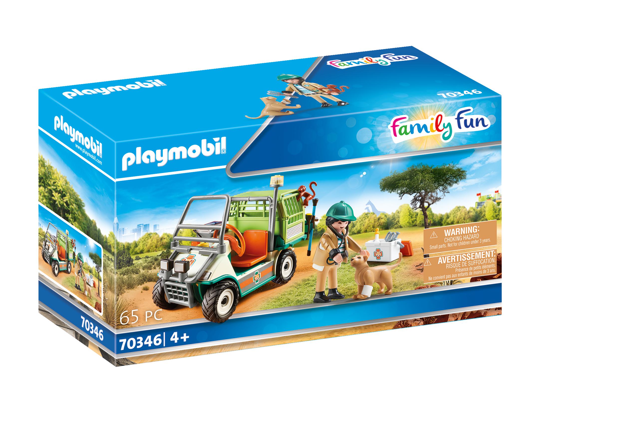 Playmobil family fun κτηνίατρος με όχημα ζωολογικού κήπου 70346