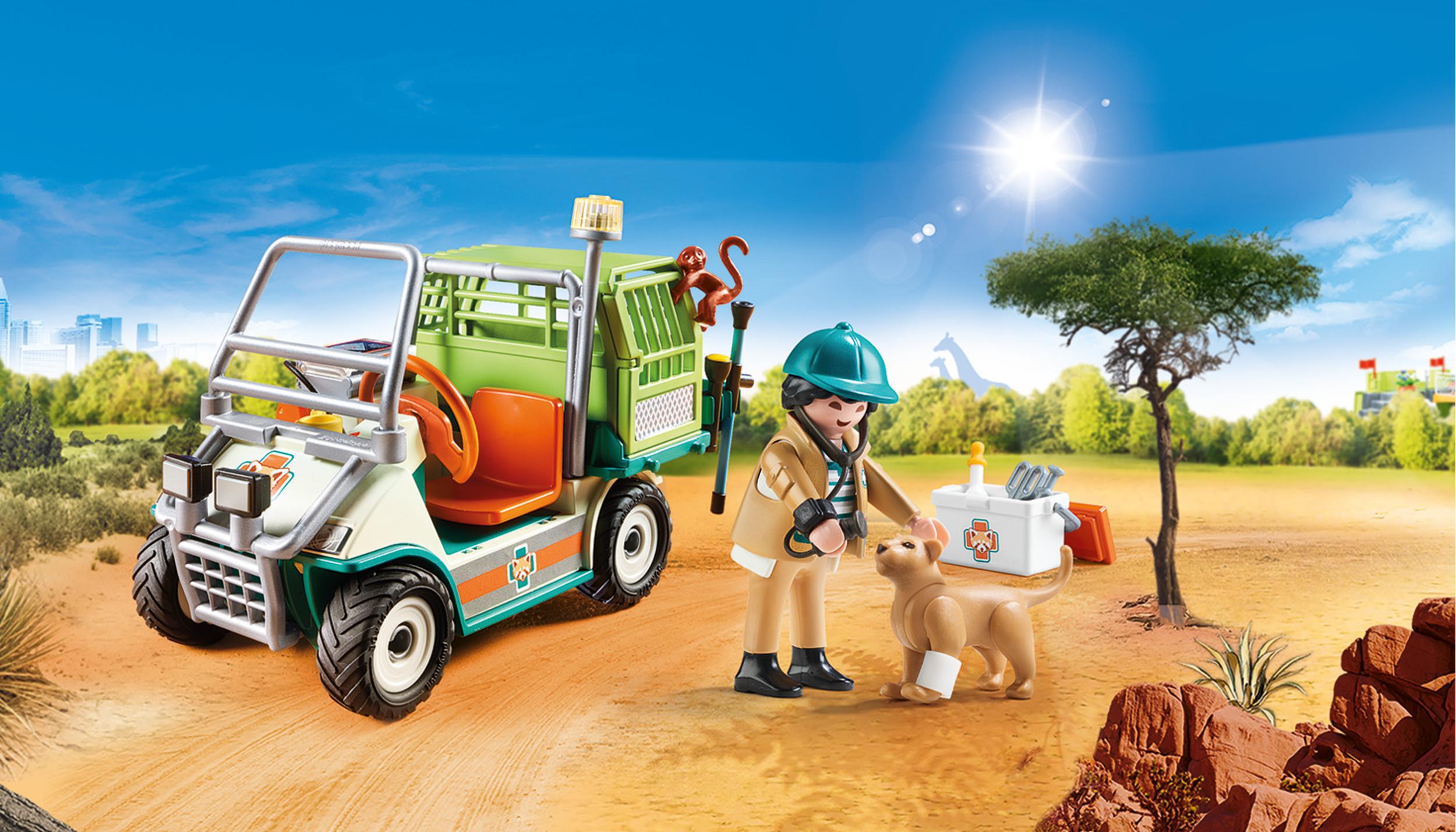 Playmobil family fun κτηνίατρος με όχημα ζωολογικού κήπου 70346 - Playmobil, Playmobil Family Fun