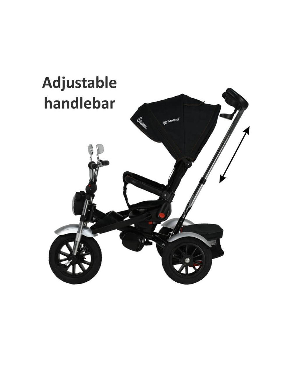 Bebe stars ποδηλατάκι τρίκυκλο 360° chopper 6in1 black - Bebe Stars