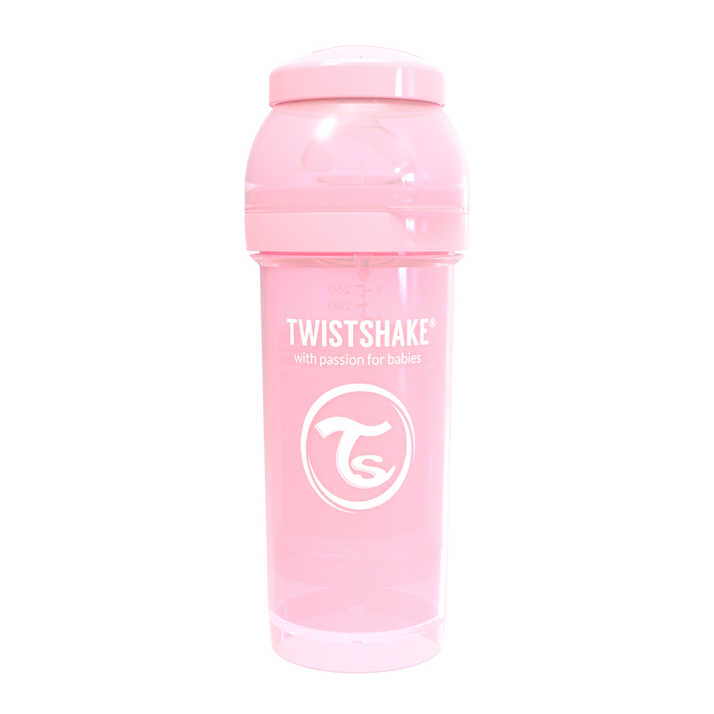 Twistshake μπιμπερό κατά των κολικών 260ml pastel pink