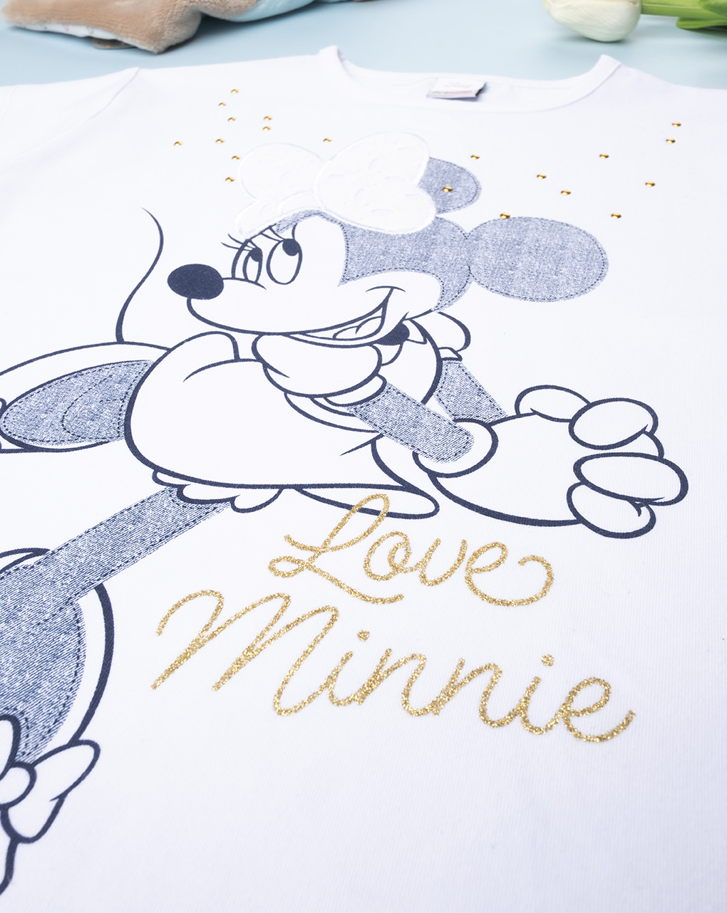 παιδικό t-shirt λευκό με τη minnie για κορίτσι - Prénatal