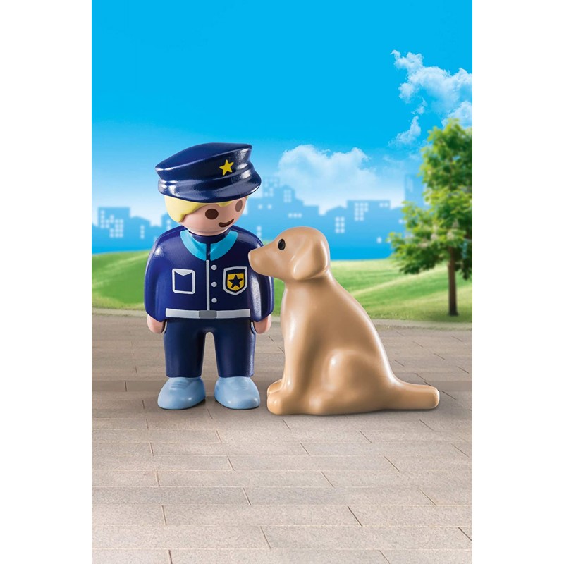 Playmobil 1.2.3 αστυνομικός με εκπαιδευμένο σκύλο 70408 - Playmobil, Playmobil 1.2.3