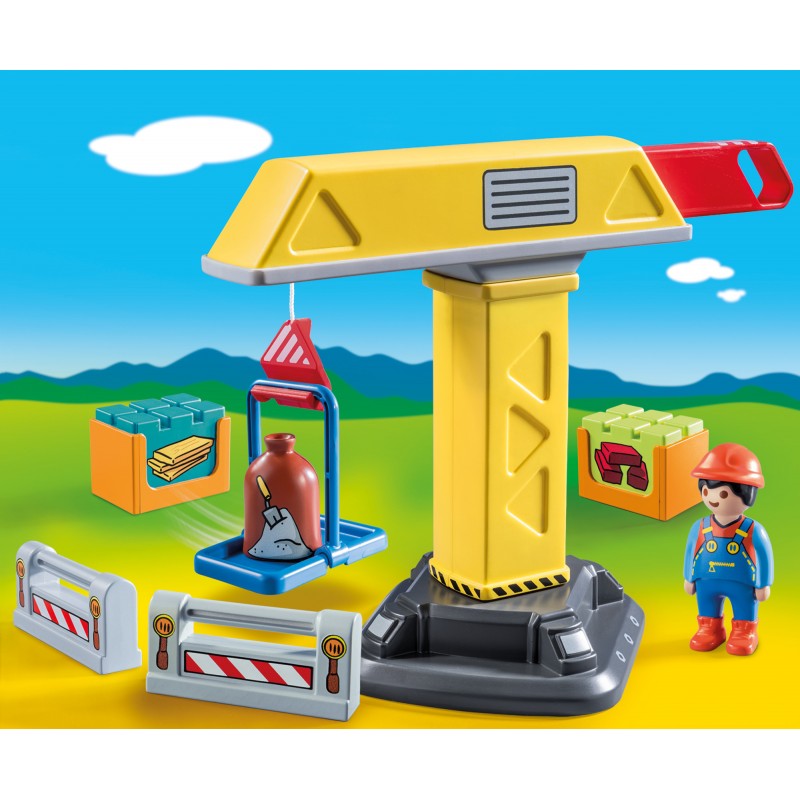 Playmobil 1.2.3 γερανός κατασκευών 70165 - Playmobil, Playmobil 1.2.3