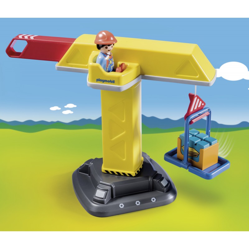 Playmobil 1.2.3 γερανός κατασκευών 70165 - Playmobil, Playmobil 1.2.3