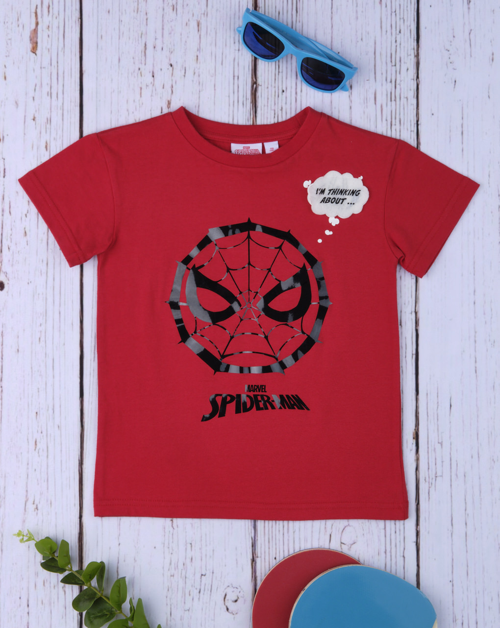 T-shirt κόκκινο με στάμπα spiderman για αγόρι - Prénatal