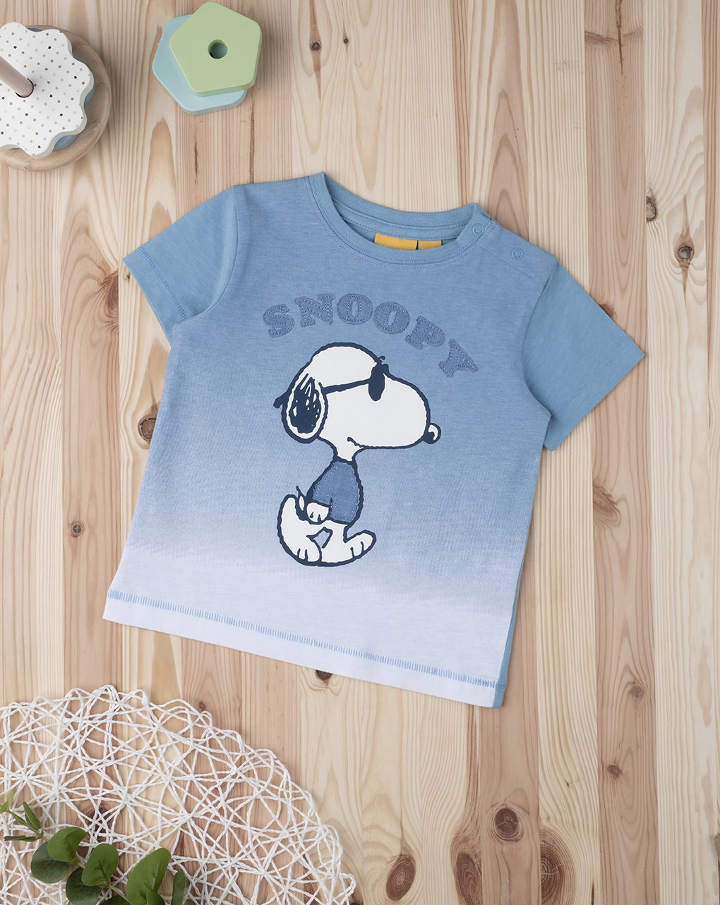 T-shirt μπλε με τον snoopy για αγόρι