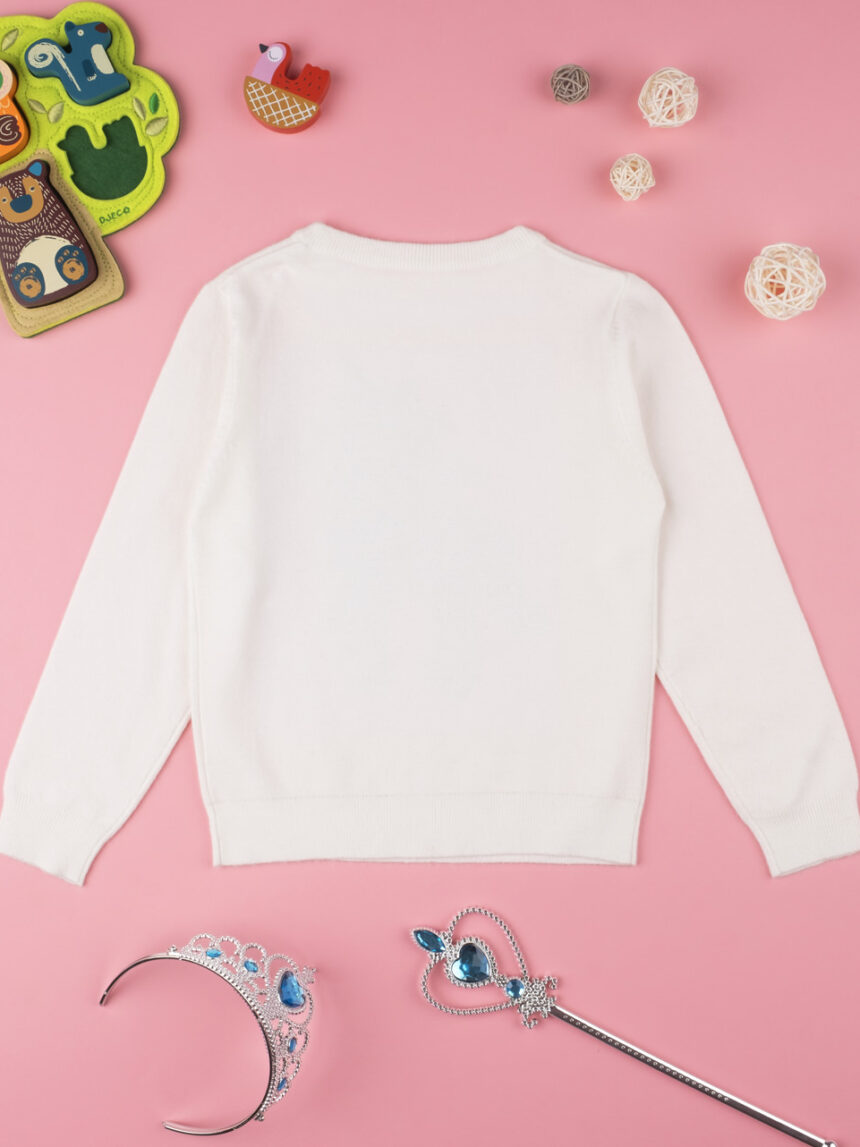 μπλούζα πλεκτή εκρού με παγιέτες για κορίτσι - Prénatal