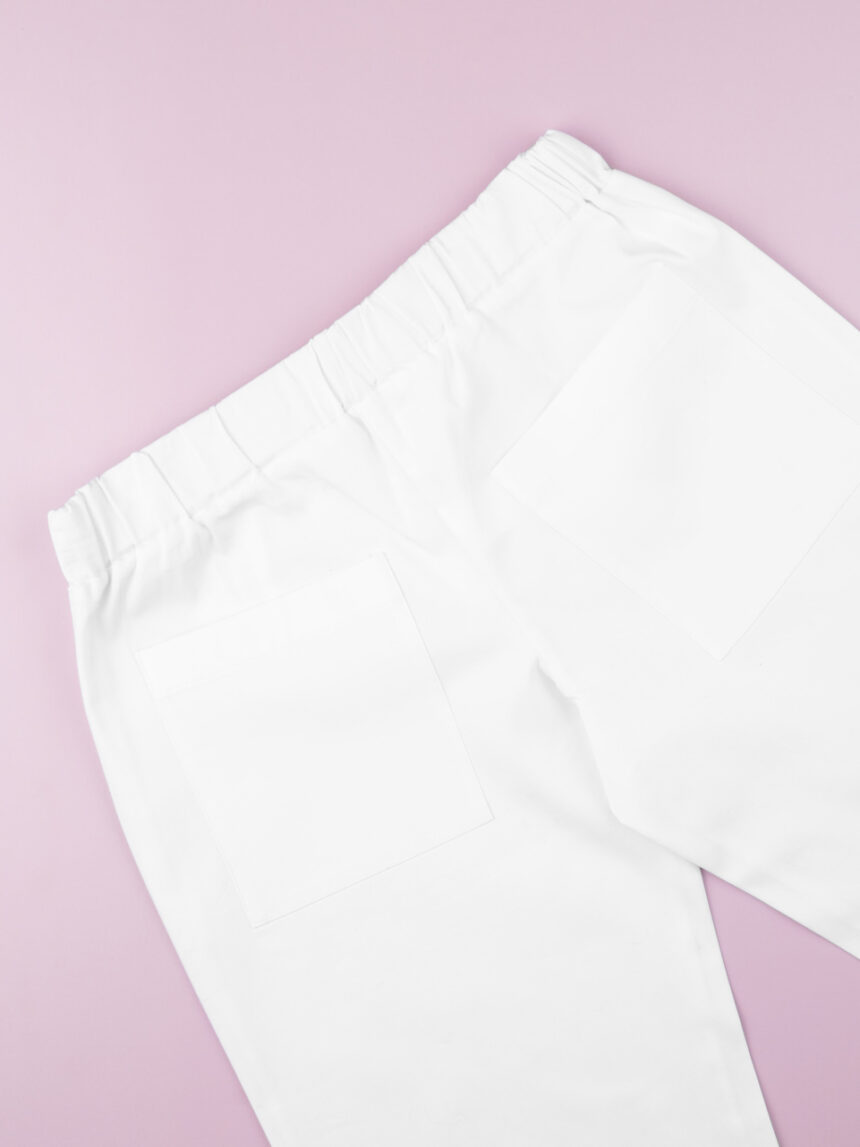 γυναικείο παντελόνι φαρδύ λευκό - Prénatal
