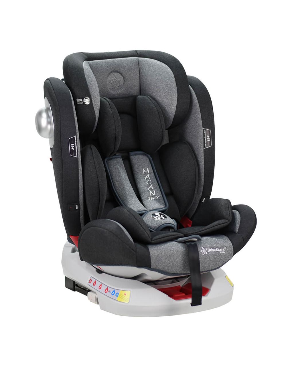 Bebe stars κάθισμα αυτοκινήτου macan isofix 360° grey - Bebe Stars