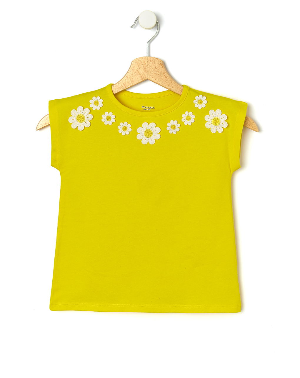 T-shirt jersey κίτρινο με μαργαρίτες για κορίτσι - Prénatal