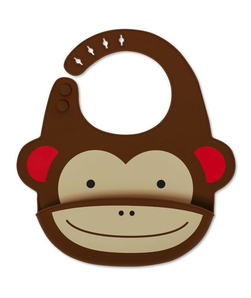 Skip hop zoo fold & go σαλιάρα σιλικόνης μαϊμού - SKIP HOP