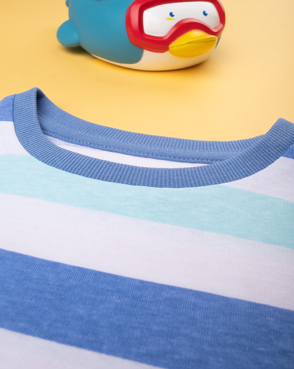 παιδικό t-shirt ριγέ μπλε/γαλάζιο για αγόρι - Prénatal