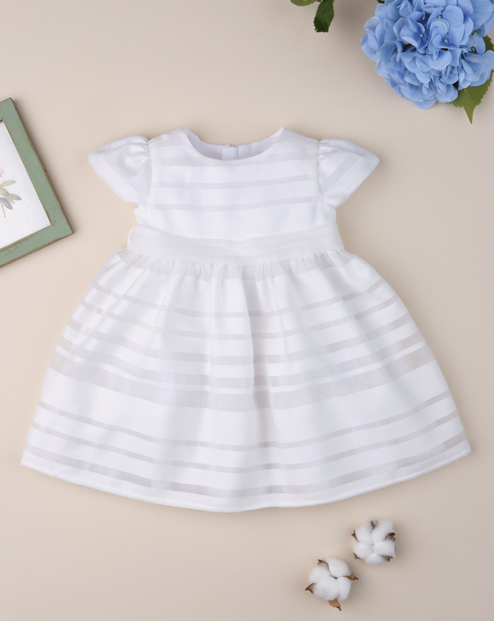 φόρεμα λευκό με τούλι για κορίτσι 650978 - Prénatal