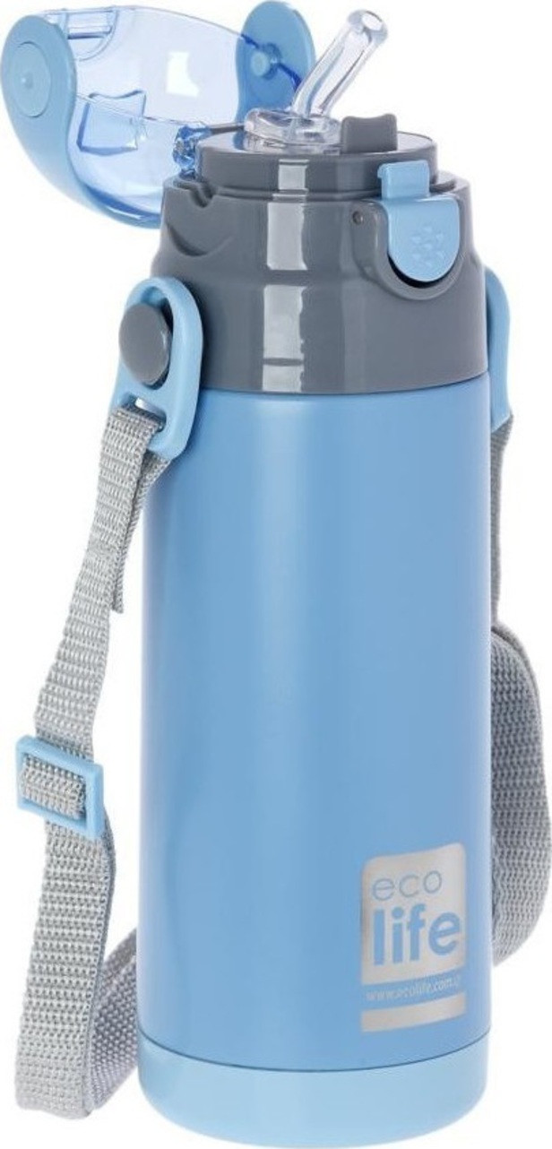 Ecolife ανοξείδωτο παγούρι kids thermos 400ml-μπλε - Ecolife