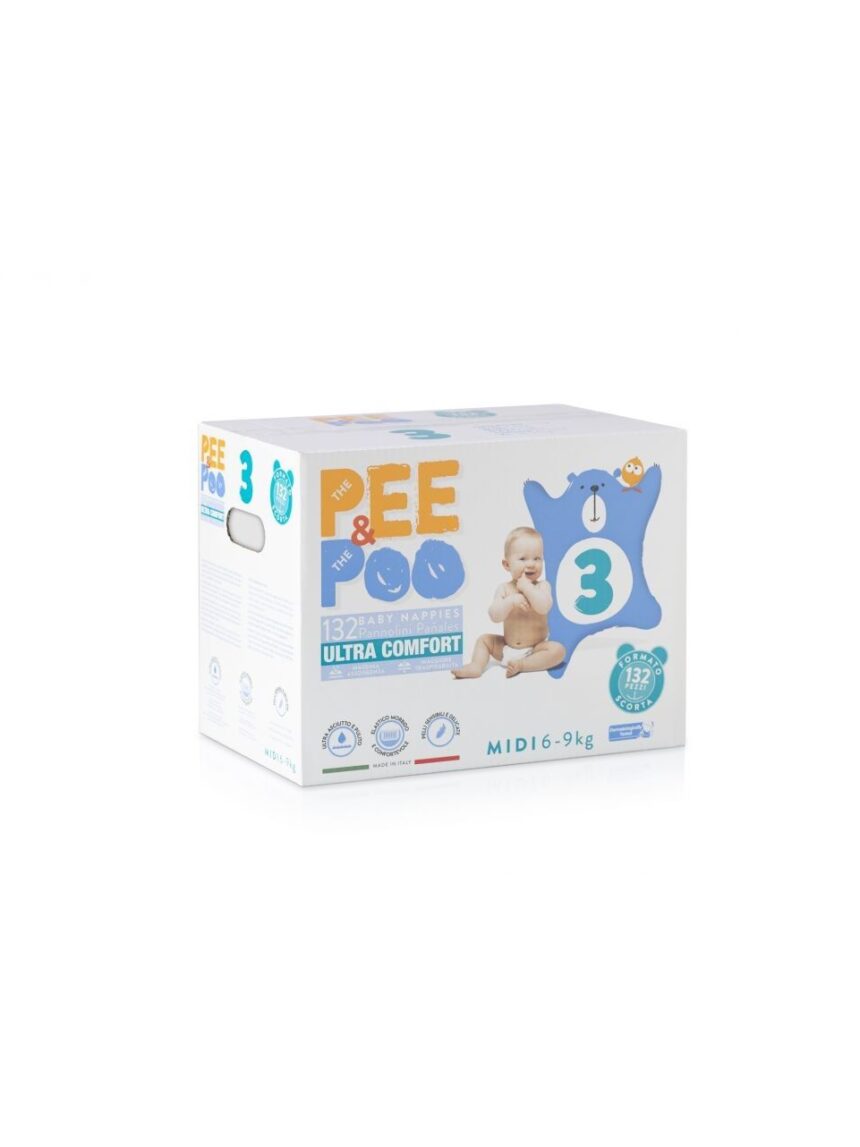 Pee&poo – πάνες μέγεθος jumbo midi 132 τμχ - The Pee & The Poo