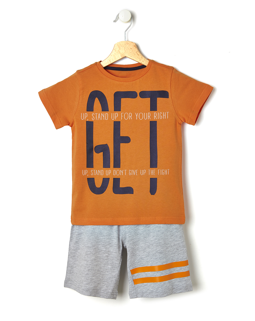 σετ t-shirt και βερμούδα πορτοκαλί για αγόρι - Prénatal