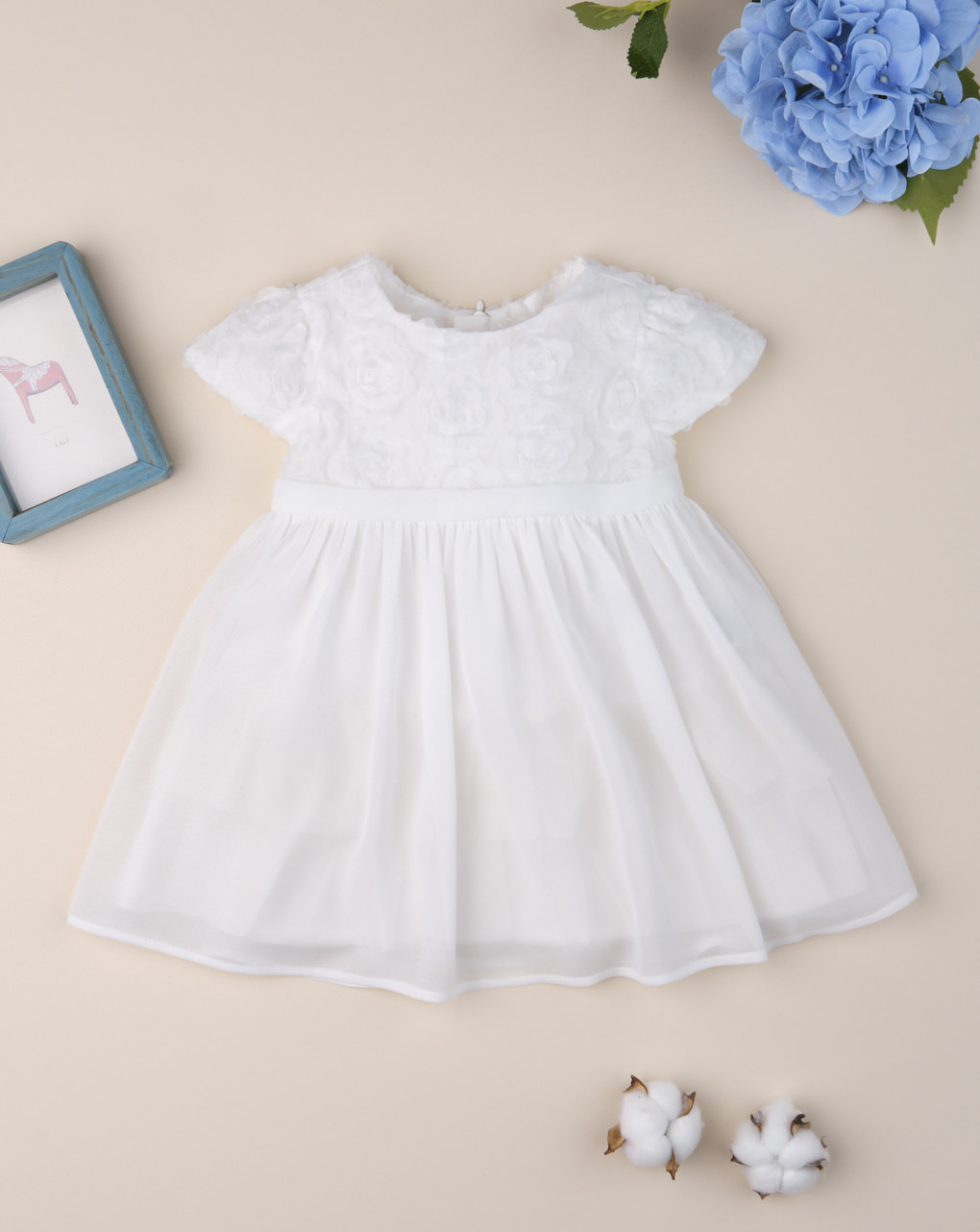 φόρεμα λευκό με τούλι για κορίτσι 647571 - Prénatal