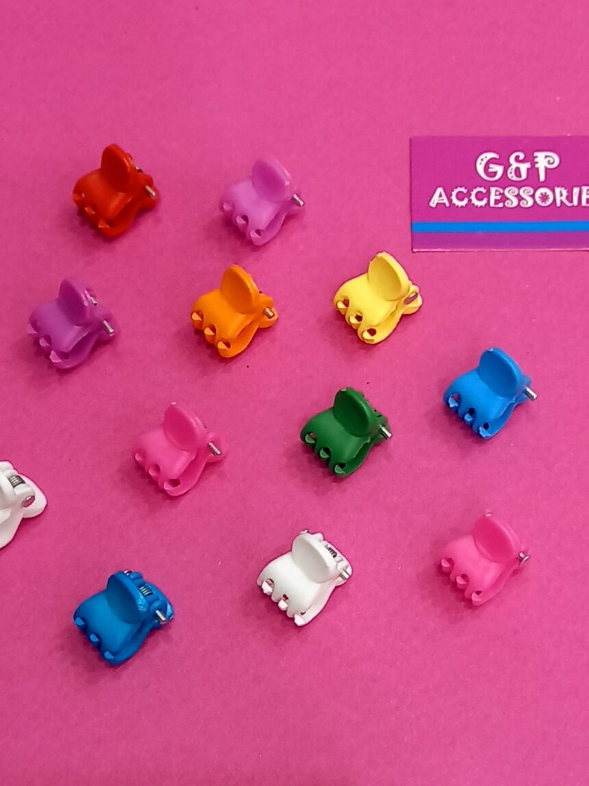 ψείρα μικρή χρωματιστή για κορίτσι σετ των 12 - G&P Accessories