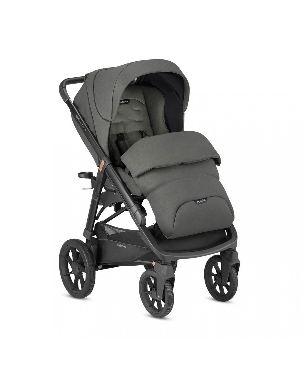 Inglesina Σύστημα Μετακίνησης Aptica Xt System Quattro Με Κάθισμα Darwin  I-Size Charcoal Grey