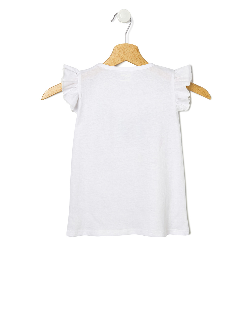 T-shirt jersey λευκό με στάμπα πεταλούδα για κορίτσι - Prénatal