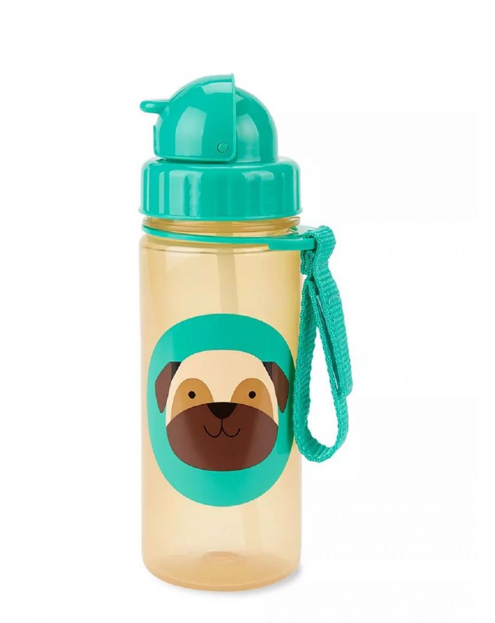 Skip hop zoo πλαστικό παγουρίνο με καλαμάκι pug - 384,5 ml - SKIP HOP