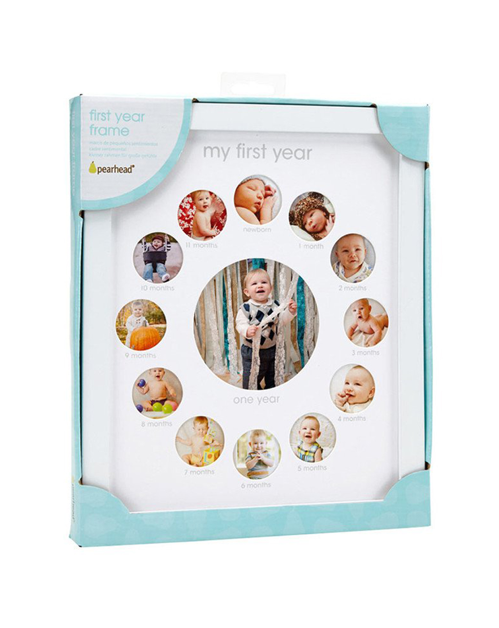 Pearhead first year baby keepsake photo frame