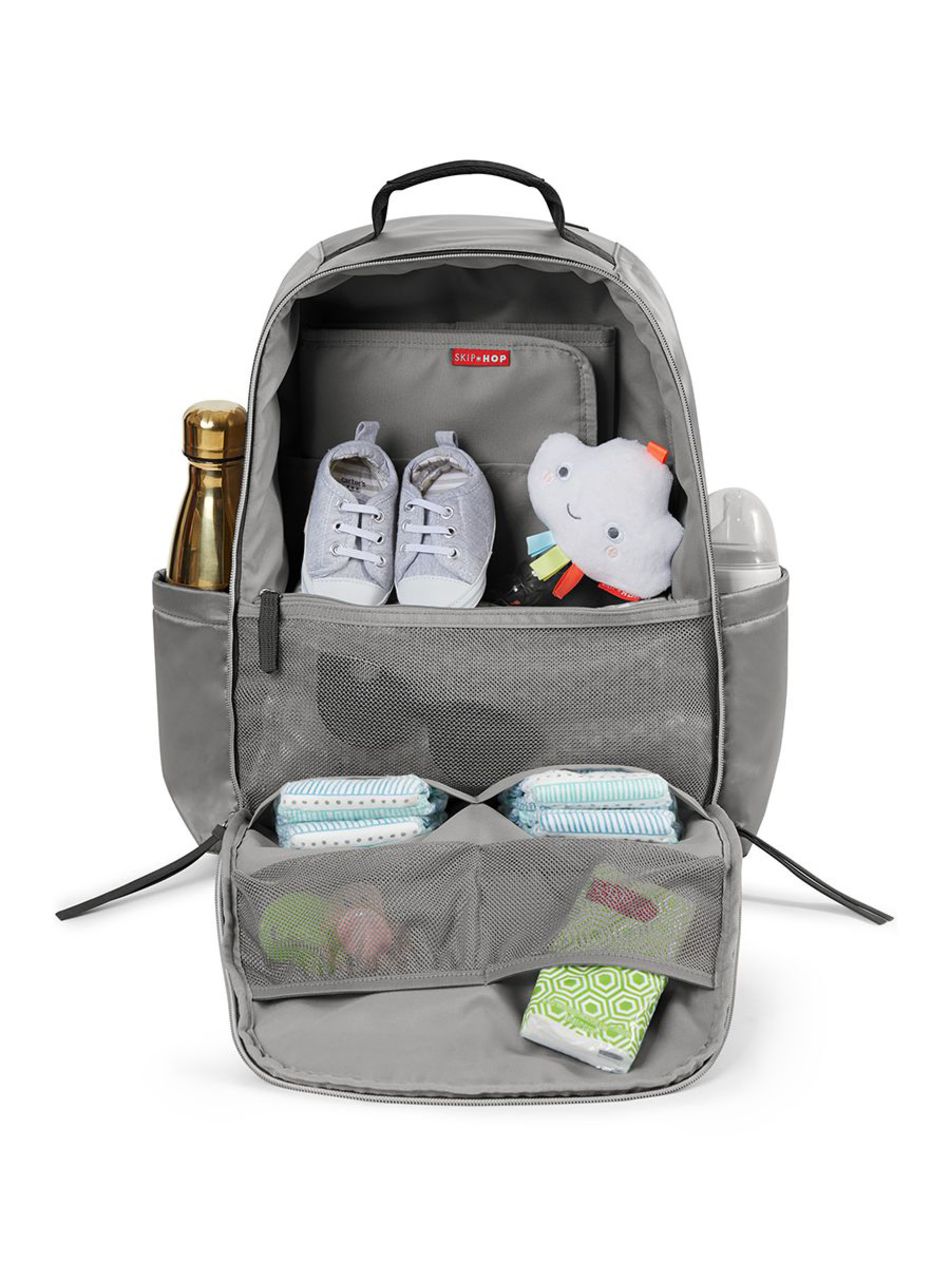 Skip hop τσάντα - αλλαξιέρα skyler diaper backpack- shiny grey - SKIP HOP