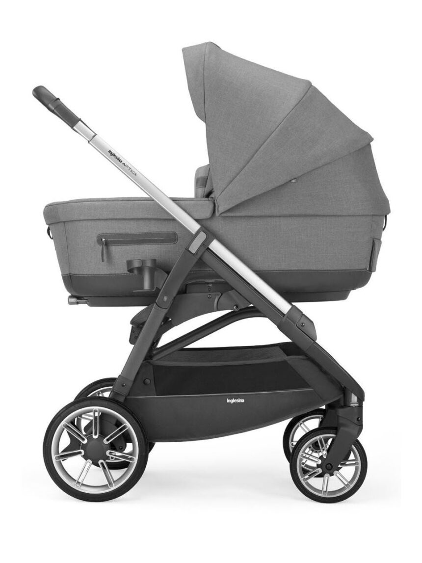 Inglesina σύστημα μεταφοράς quattro aptica with cab car seat  kensington grey με σκελετό grafite - Inglesina