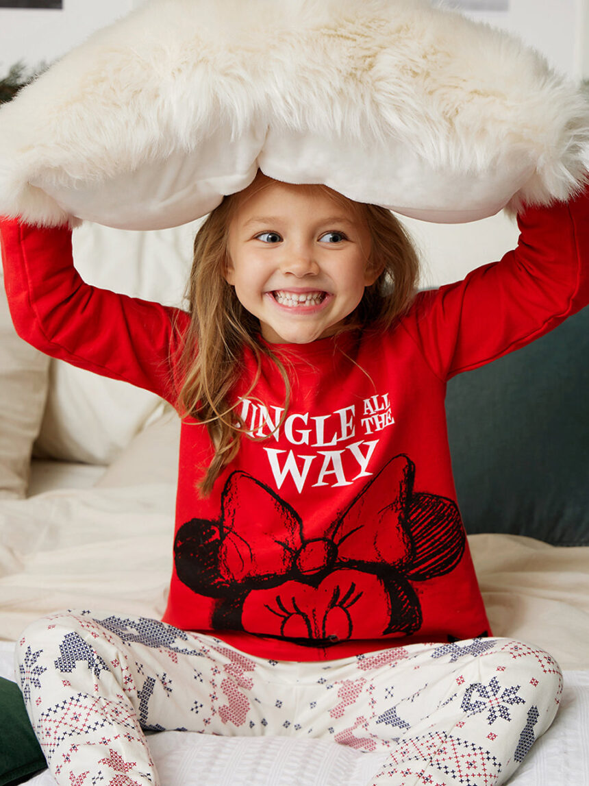 παιδικές χριστουγεννιάτικες πιτζάμες minnie για κορίτσι - Prénatal