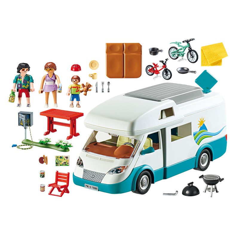 Playmobil family fun  αυτοκινούμενο οικογενειακό τροχόσπιτο 70088 - Playmobil, Playmobil Family Fun