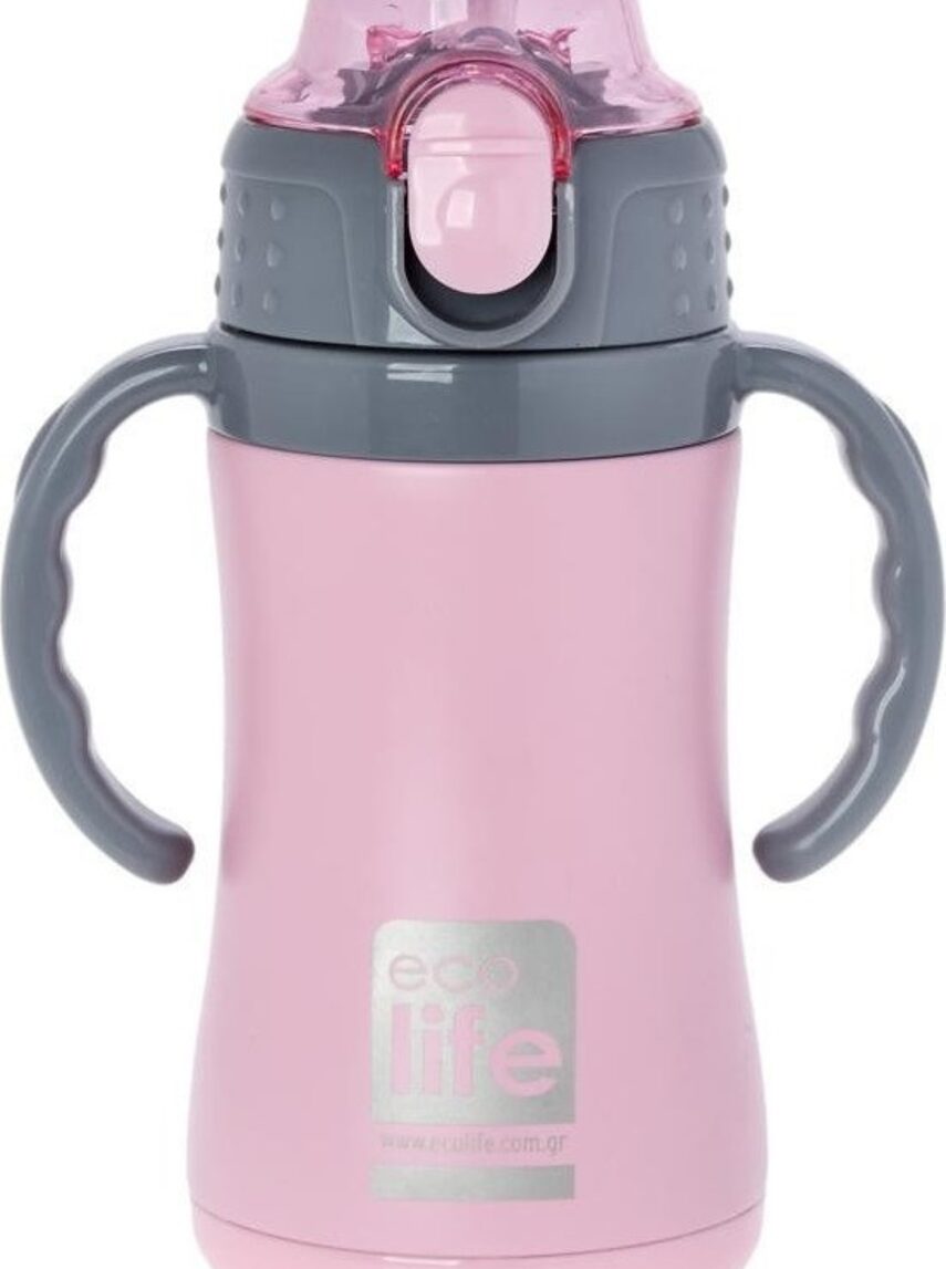 Ecolife ανοξείδωτο παγούρι kids thermos small 300ml-ροζ - Ecolife