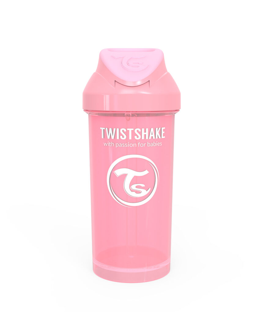 Twistshake κύπελλο straw cup 360ml 6+μηνών pastel pink - Twistshake