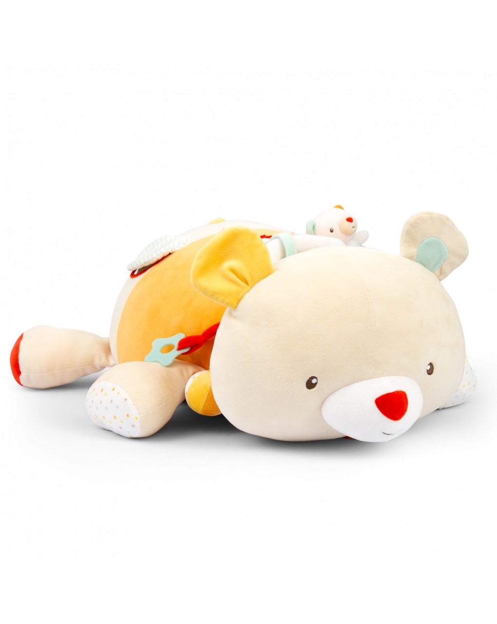 Baby smile μαλακό παιχνίδι-λούτρινο maxi αρκουδάκι με δραστηριότητες unisex