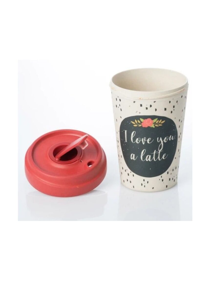 Chic mic ποτήρι bamboo σχέδιο i love you a latte 400ml - Chic mic