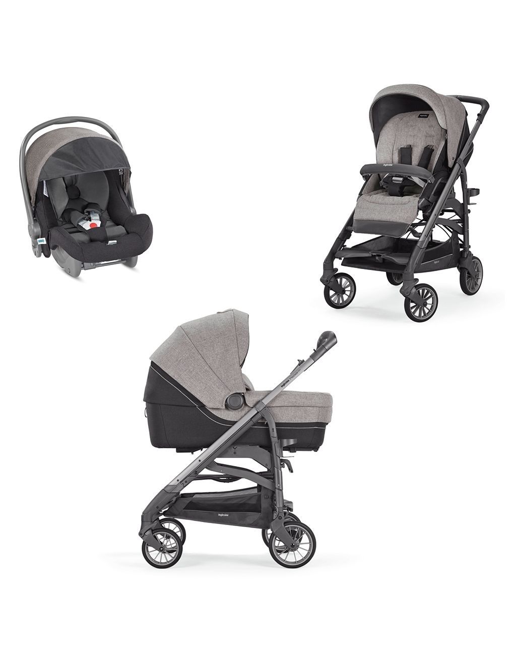 Inglesina σύστημα μετακίνησης trilogy quattro maui grey με σκελετό city titanium - Inglesina