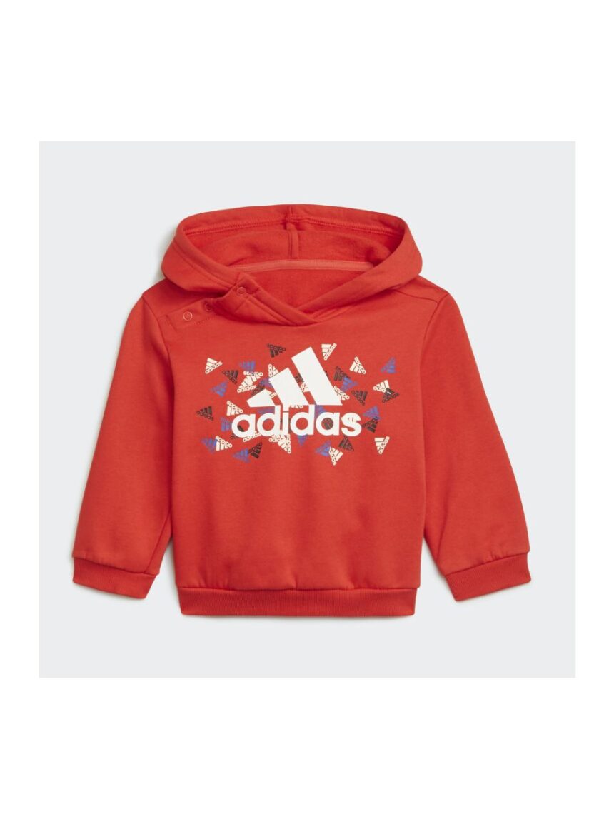 Adidas σετ φόρμας badge of sport κόκκινο για αγόρι h28842 - Adidas