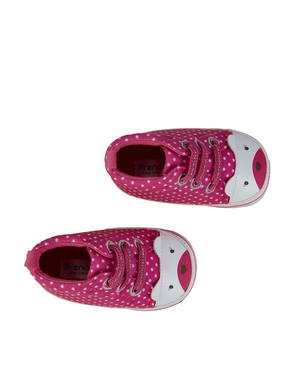 βρεφικά παπούτσια αγκαλιάς ροζ με πουά για κορίτσι - Prénatal