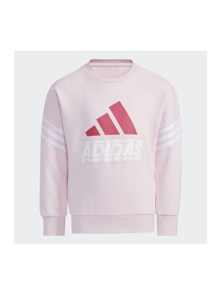 Adidas μπλούζα φούτερ graphic crewneck aeroready ροζ για κορίτσι h40250 - Adidas