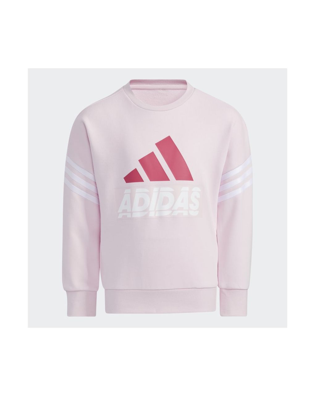 Adidas μπλούζα φούτερ graphic crewneck aeroready ροζ για κορίτσι h40250