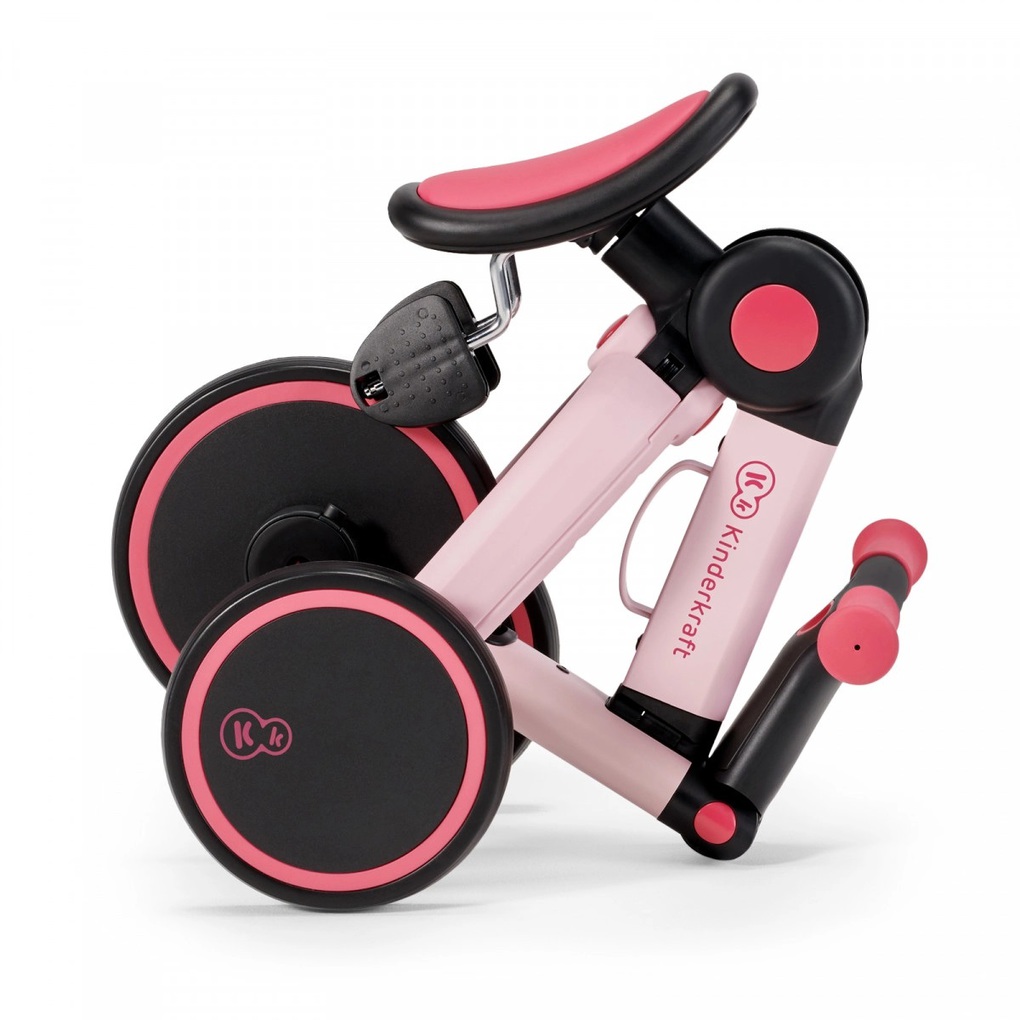 Kinderkraft πτυσόμενο τρίκυκλο ποδήλατο 4trike, candy pink - Kinderkraft