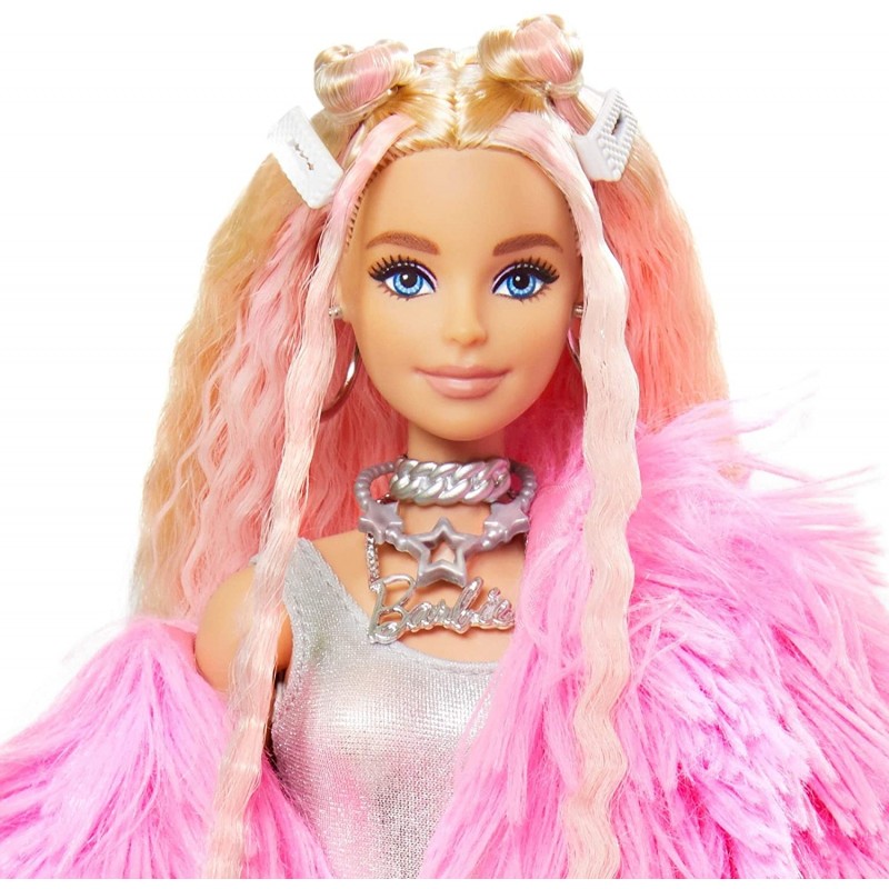 Barbie extra-fluffy pink jacket grn28 - BARBIE