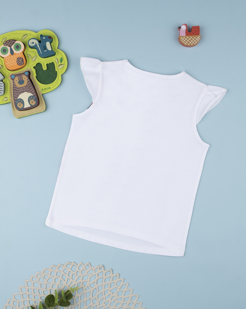 παιδική αμάνικη μπλούζα λευκή με κερασάκι για κορίτσι - Prénatal