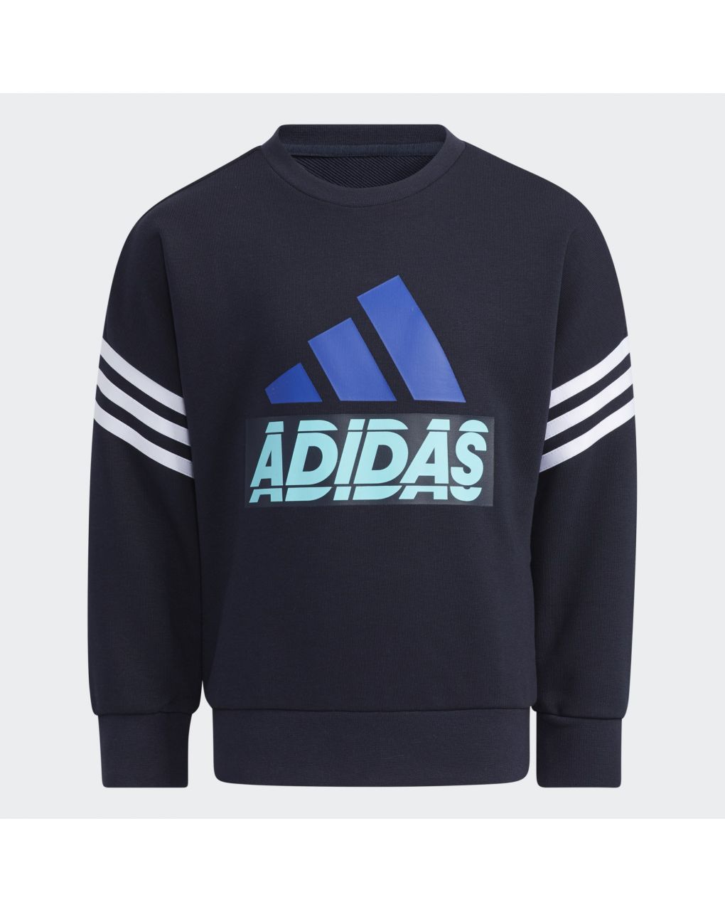 Adidas μπλούζα φούτερ graphic crewneck aeroready μπλε για αγόρι h40249 - Adidas